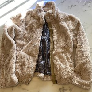Barneys Co-op Faux Fur Bomber Jacket, Size S